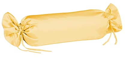 Fleuresse Colours Nackenrollenbezug, Mako Satin, goldgelb, 40 x 15 cm