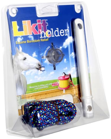 Likit Holder Blue | Stable Toy for Horses, use with Likit Horse Treats | Help Horse Boredom | Blue