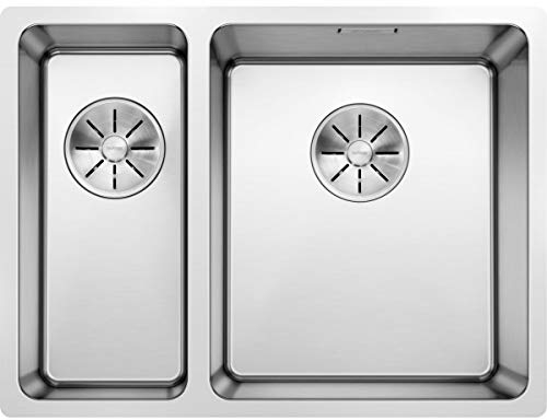 BLANCO ANDANO 340/180-U | Edelstahl Spüle | Einbauart: Unterbau | Hauptbecken rechts | für 60 cm breite Unterschränke | Widerstandsfähig gegenüber Kratzern | Großes Beckenvolumen