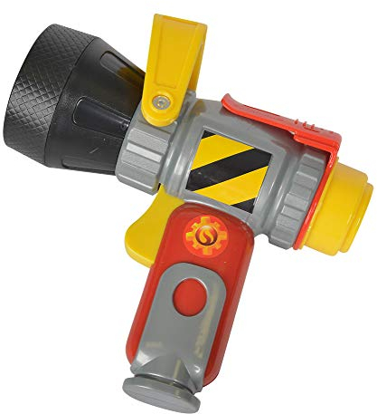 Simba 109250748 - Feuerwehrmann Sam Feuerwehr Wasserpistole / 17cm / Tankvolumen 100ml / Reichweite 7 Meter, Rot/Gelb/Grau/Schwarz