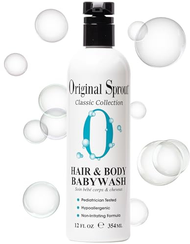 Kids Shampoo and Body Wash - Original Sprout Hair & Body Babywash - 2-in-1 Adults & Kids Bath Wash with Calendula, Rosemary, Arnica & Other Botanicals for Clean Hair & Supple Skin - 354ml