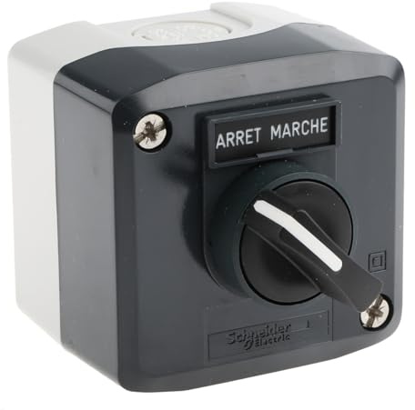 Schneider Electric xald132 Harmony Box with 1 Push Rotary and 22 mm Diameter of the lever, handling standard 'Power Cycle' 1 NO