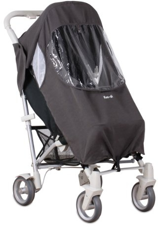 Koo-Di Pack-It Keep Me Dry Universal Stroller Rain Cover, Single Pushchair | Showerproof Baby Pram & Buggy Cover with Breathable Vents, Airflow Window, Adjustable Fit & Integrated Storage Pocket