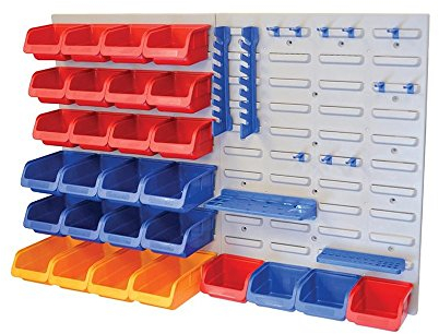 Faithfull FAIPAN43 Storage Bin Set with Wall Panels (43 Pieces)