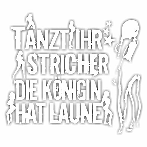 Spaß Kostet wetterfester Aufkleber Tanzt Ihr Stricher 12 oder 45cm Frauen Girls frech Kult