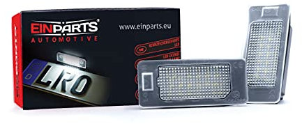 EinParts Kennzeichenbeleuchtung EP06 Canbus 6000K Kalt Weiß für 1er E82 E88 3er E90 E91 E92 E93 F30 F31 F34 4er F32 F33 5er E39 E60 X1 E84 X3 F25 X5 E70 F15 X6 E71/E72 2 Stücke