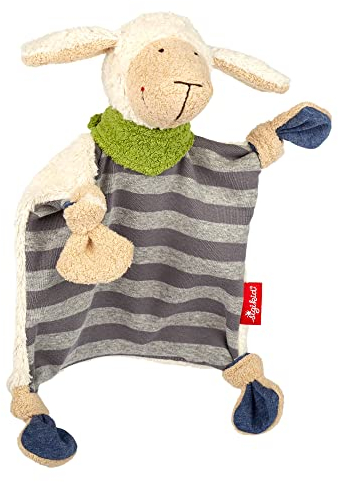 sigikid Mädchen und Jungen, Schnuffeltuch Schaf Schön, Baby-Kuscheltuch grau/bunt, 41955