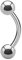 eeddoo Piercing Banane Silber Titan 1,2 x 8mm 2,5 mm
