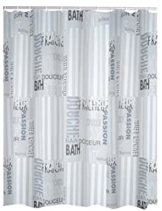 RIDDER 303120 Duschvorhang Folie ca. 180 x 200 cm, Font