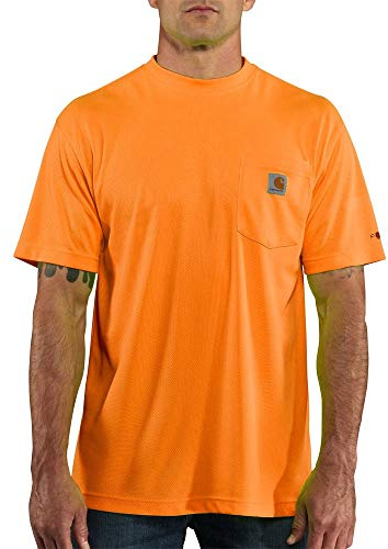 Carhartt Men's Force Relaxed Color Enhanced T-Shirt, Brite Orange, 4X-Large