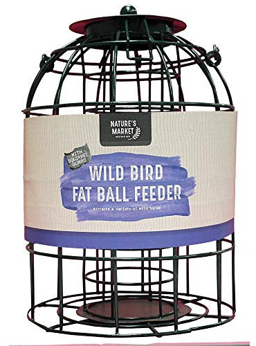 Natures Market BF008FB Squirrel Guard Hanging Fat Ball Feeder