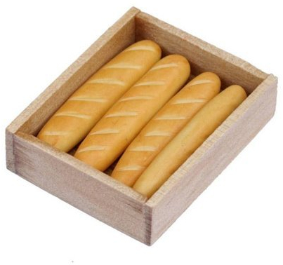 Mytinyworld Puppenhaus Miniatur Baguette in Bakerstray