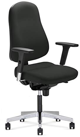 NOWY STYL BIZZI FST Stoff schwarz synchronisiert, Basis aus Aluminium poliert, inkl. Sitzhilfe, 70 x 70 x 108 cm