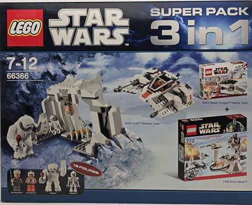 LEGO Star Wars 66366 Superpack 8089 Hoth Wampa Cave und 8083 Rebel Trooper und 7749 Echo Base
