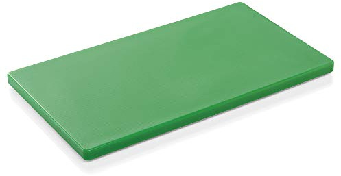 WAS 1830 505 Polyethylen HACCP Schneidbrett mit Rutschhemmenden Füßchen, Grün, 50cm x 30cm x 2cm