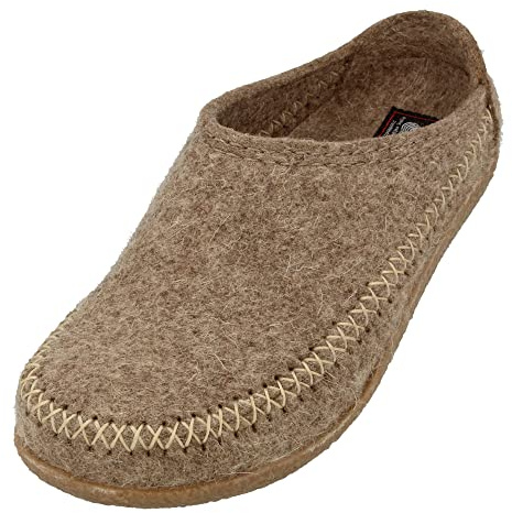HAFLINGER Blizzard Credo pantofola di feltro con suola di gomma torba, taglia 37
