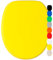 Sanilo Soft Close Toilet Seat, Wide Choice of Monochrome Toilet Seats, Stable Hinges, Easy to Mount (Yellow)