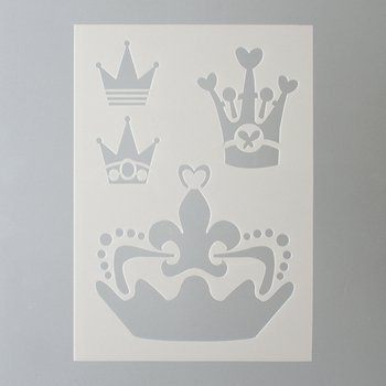 efco Schablone Kronen/4 Designs DIN, Kunststoff, transparent, A 5