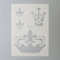 efco Schablone Kronen/4 Designs DIN, Kunststoff, transparent, A 5