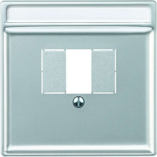 Merten 297860 Zentralplatte für TAE/Audio/USB, aluminium, System Fläche