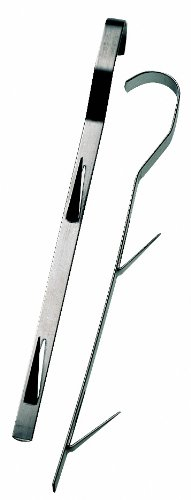 Peetz Edelstahl Nirosta Räucherhaken Profi 23 cm Wandmontage 3 kg