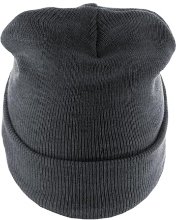 MSTRDS Unisex Basic Flap Long Version Beanie, h.grey, Einheitsgröße EU