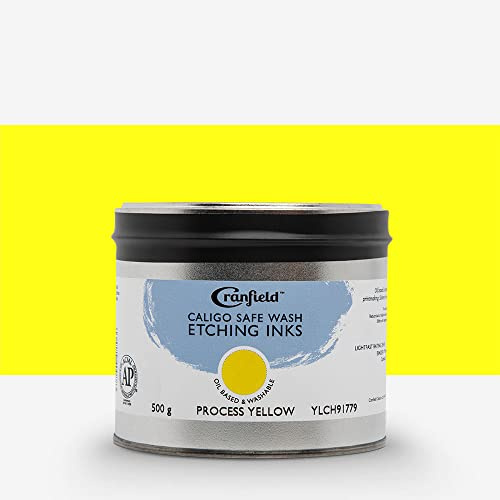 Cranfield Caligo, Safe Wash Etching Ink, 500gm Tin, Process Yellow, YLCH91779