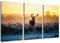 Dream-Arts Hirsch Motiv, 3-teilig auf Leinwand (Gesamtformat: 120x80 cm), Hochwertiger Kunstdruck als Wandbild. Billiger als EIN Ölbild! Achtung KEIN Poster oder Plakat!