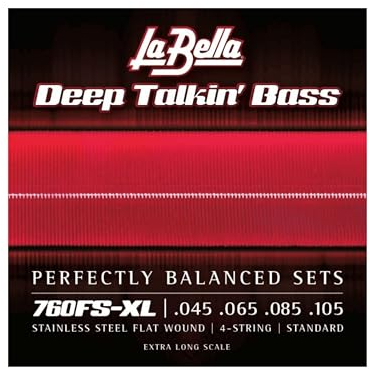 La Bella 760FS Deep Talkin' Bass Flatwound - Corde per basso extra lunghe