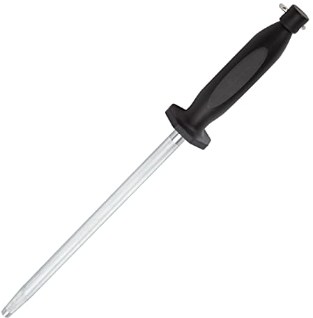 Vogue Knife Sharpening Steel 25.5cm - Stainless Steel Professional Kitchen Sharpening Rod Knife Sharpener D120