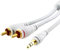 Cablesson 102942 Ivuna Câble RCA mâle vers Jack mâle 3,5 mm Blanc 1,8 m