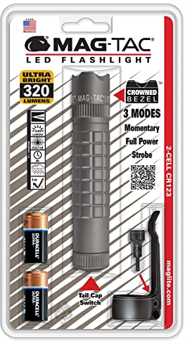 MAGLITE MAG-TAC LED 2CR123 Taschanlampe grau Tactical Krone
