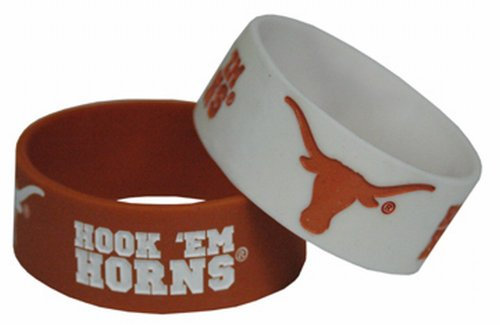 Game Day Outfitters NCAA Texas Longhorns breit Band Silikon Armband (2 Stück), Team Farbe