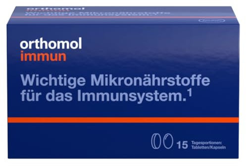 Orthomol Immun - Mikronährstoffe zur Unterstützung des Immunsystems - mit Vitamin C, Vitamin D und Zink - Tabletten/Kapseln, 15 St. Tagesportionen