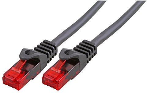 BIGtec LAN Kabel 0,75m Netzwerkkabel Ethernet Internet Patchkabel CAT.6 schwarz Gigabit für Netzwerke Modem Router Switch 2 x RJ45 kompatibel zu CAT.5 CAT.6a CAT.7 Stecker