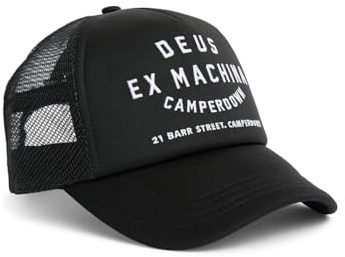 Deus Ex Machina Camperdown Address Trucker Cap Black White