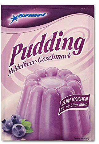 5er Pack Komet Pudding Heidelbeer-Geschmack (5 x 40 g) zum Kochen Puddingpulver Dessert Puddingdessert