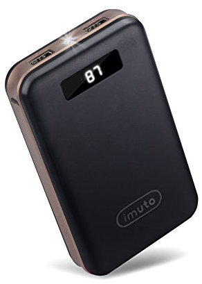 imuto Powerbank 20000mAh Externer Akku, Kompakte LED-Digitalanzeige Tragbares Ladegerät Kompatibel mit iPhone 12 Max Pro 11 XR 10 7 Plus, Samsung S10 Plus, Note 10, Tablets und mehr