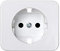 Simon - 75041-60 tapa enchufe 2p+tt schuko s-75 blanco nieve Ref. 6557530231