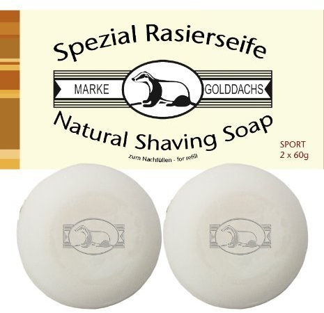 Golddachs Rasierseife Sport, 2er Pack (2 x 60 g) by Golddachs