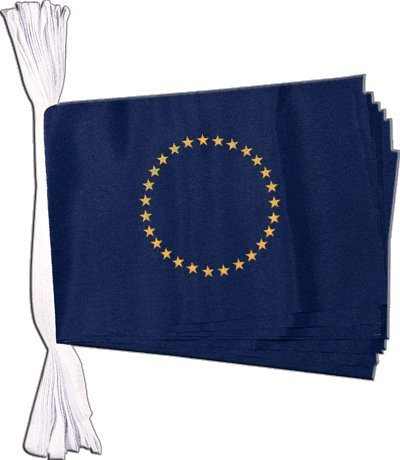 Flaggenfritze® Fahnenkette Europäische Union EU mit 27 Sternen, Länge 5,9 m