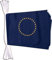 Flaggenfritze® Fahnenkette Europäische Union EU mit 27 Sternen, Länge 5,9 m
