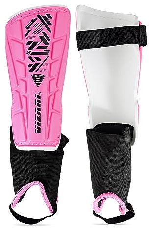 Vizari Malaga Schienbeinschoner Fußball - Leichte Schienbeinschoner Kinder Fussball Mit Hervorragender Knöchelunterstützung - Rutschfeste Verstellbare Straps Fußball Schienbeinschoner Herren, pink/schwarz