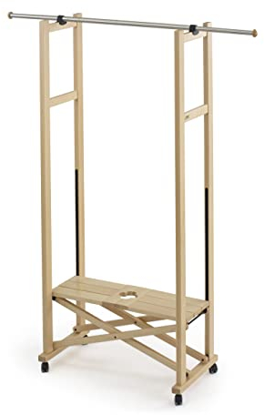 Arredamenti Italia Garderobe ELIOS, Holz - Klappbar - Ausziehbar - Farbe: Naturlich AR-It il Cuore del Legno