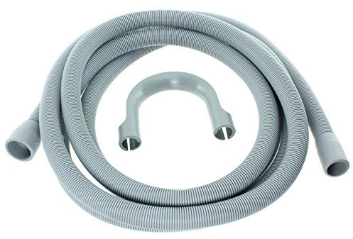 Spares2go Extra Long Water Pipe Outlet Hose for Indesit Washing Machine (4m 29mm & 22mm Connection)