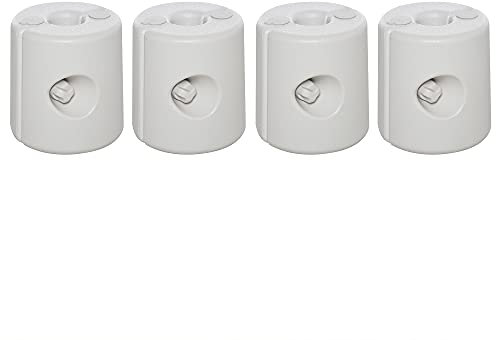 Outsunny 4 Pack 36 kg Gazebo Weights, Canopy Tent Weights with Rapid Clip, Gazebo Leg Weights Fill with Sand or Water, White