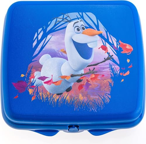 Tupperware To Go Twin Eco+ Fiambrera Sandwich Box Contenedor Kindi Twin Infantil Guardería Escuela Sandwich Box Frozen Olaf Azul