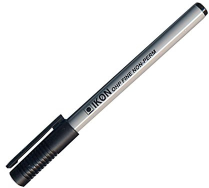 Hainenko Value Fine Non-Permanent Pen for Overhead Projector Sheet - Black (Pack of 10)