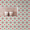 Moderne Retro Tapete Flower Dots mit Punkten in türkis (passt zu Farrow and Ball) Vlies Tapete Grafik - extravagante GMM Wandtapete Wand Dekoration für edle Wohnakzente (Muster 20 x 46,5cm)