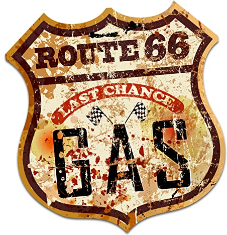 Retro Vintage Aufkleber -Finest Folia Sticker Old School Ace Kult Rockabilly (#11 Route 66)